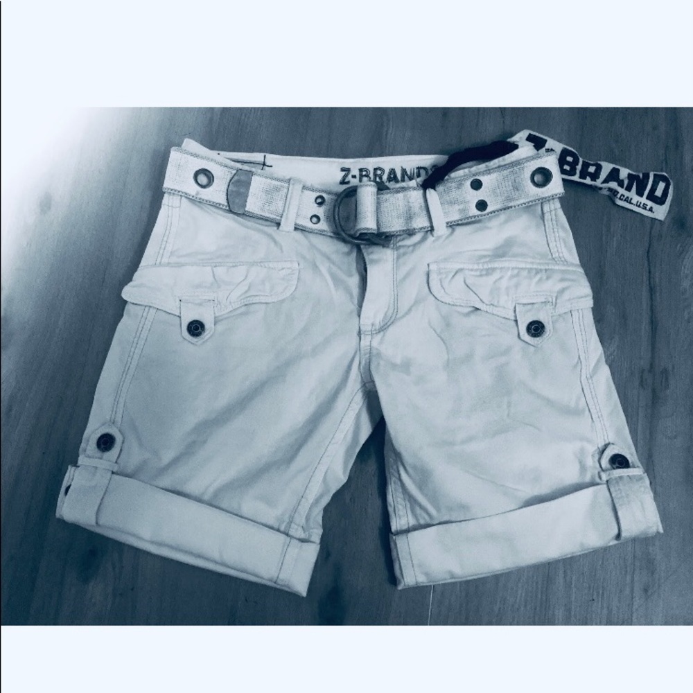 Z BRAND Cotton Cargo Shorts ~ Rustic Belt